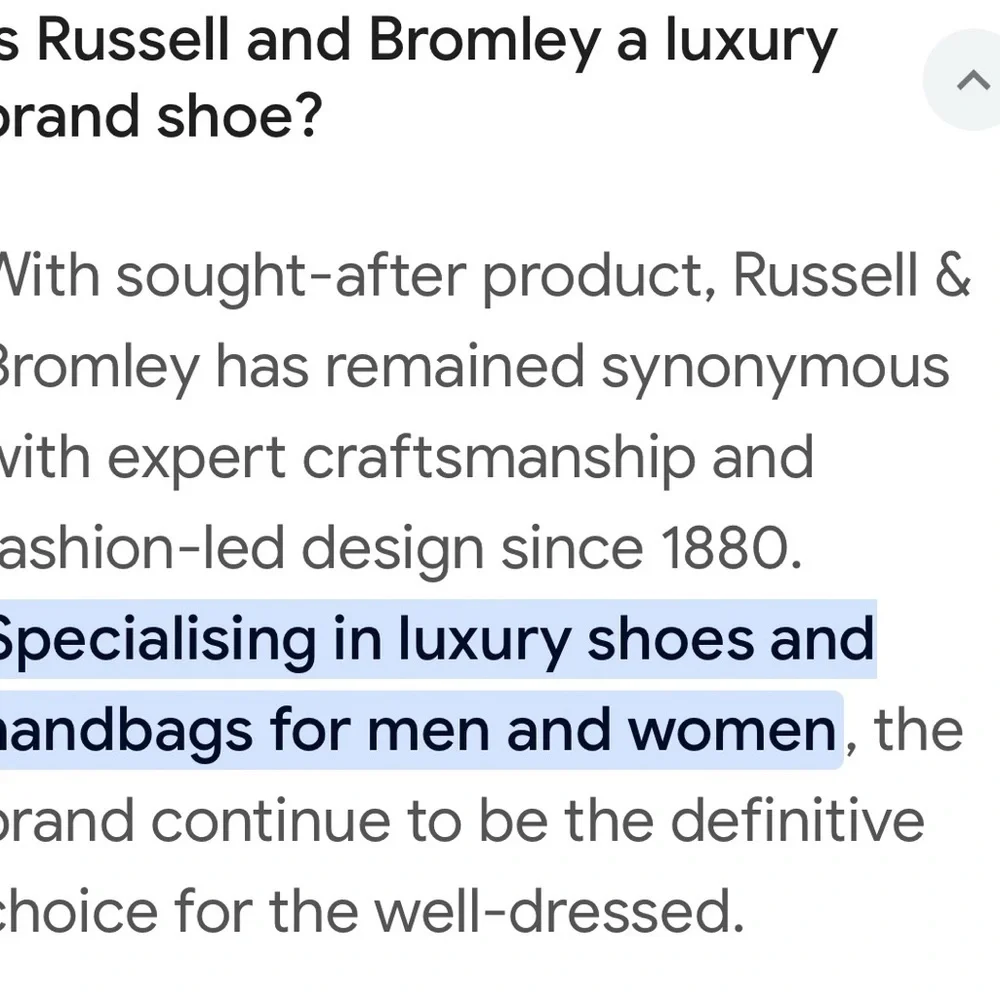 Russell and Bromley prestigious london